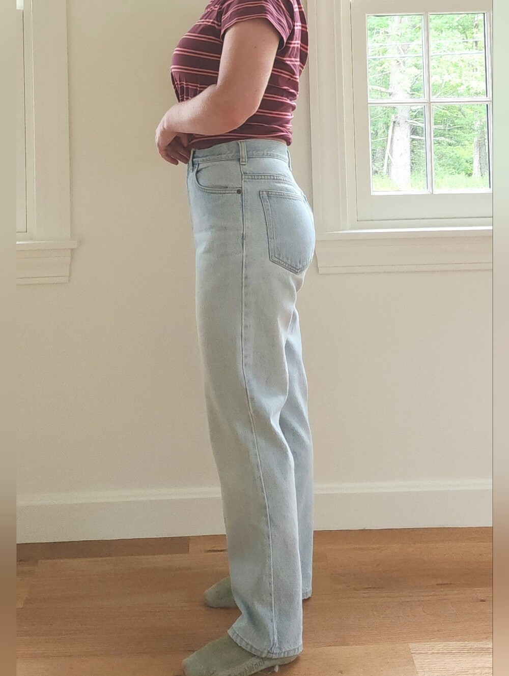 Vintage Lands' End High Rise Mom Jeans Soft Denim Light Wash 100% Cotton 80s 90s